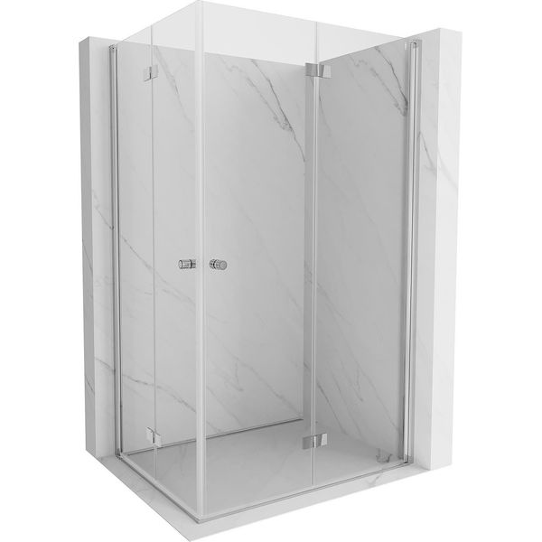 Mexen Mist-F Duo Cabina Doccia Pieghevole Destra 95 X 120 Cm, Trasparente, Cromo - 8A6-095L-120P-01-00-image