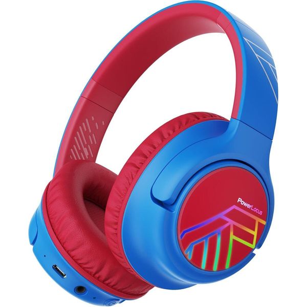 Cuffie Per Bambini Over Ear Con Controllo Del Volume Da 74/85/94Db, Luci Led, Cavo Wireless E Aux Cuffie Pieghevoli Con Microfono Per Telefono Cellulare/Tablet-image
