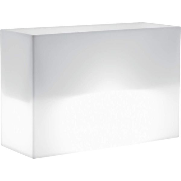 Milanihome.It - Fioriera Luminosa Da Giardino Per Esterno Giardino Con Luce Bianca Cm 80 X 35 X 50 Hdi Colorebianco-image