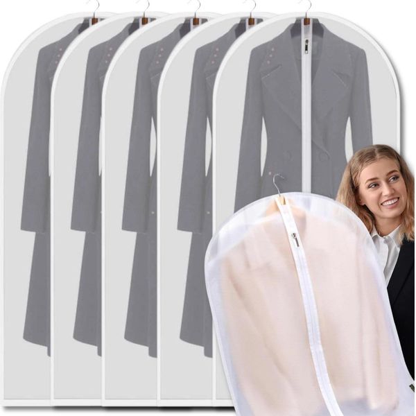 Edibazzar | Set Di Organizer Per Borse Porta Abiti, 5 Pezzi, Bianco, Traslucido, Impermeabile-image