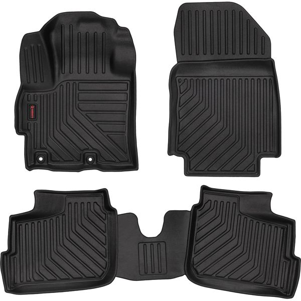 Tappetini Auto In Gomma 3D Wielganizator Per Mitsubishi Space Star Ii Hatchback (2013-) – Neri, Bordo Alto, Set 4 Pz-image