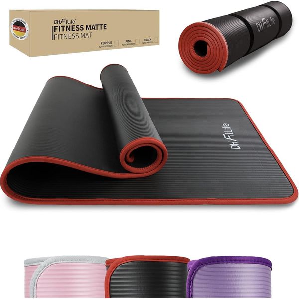 Dh Fitlife Tappetino Da Allenamento, Tappetino Sportivo 183 * 61 1 Cm, Tappetino Da Ginnastica Extra Resistente Agli Strappi, Tappetino Da Yoga Antiscivolo E Spesso, Tappetino Da Allenamento-image