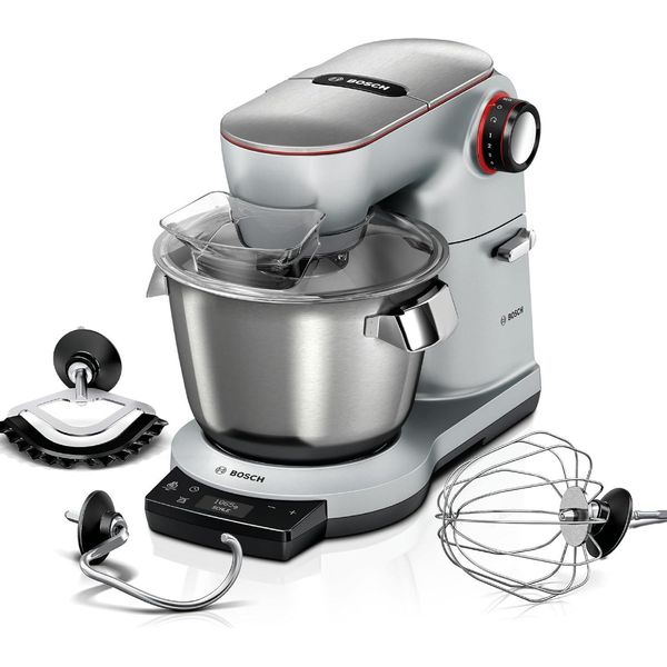 Robot Da Cucina Bosch Optimum MUM9AX5S00, Ciotola In Acciaio Inox Da 5,5 Litri, Bilancia E Timer Integrati, Impastatrice Planetaria, Gancio Per Impasto Professionale, Sbattitore,-image