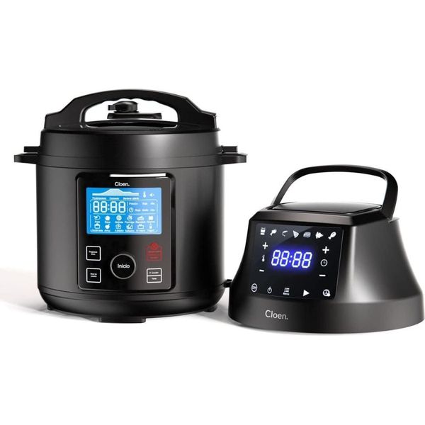 Robot Da Cucina 2 In 1, Pentola Programmabile Foodie Pot E Friggitrice Senza Olio, Coperchio Per Friggitrice, 9 Elettrodomestici In 1, Capacità 6 L, 1300 W, 3-image