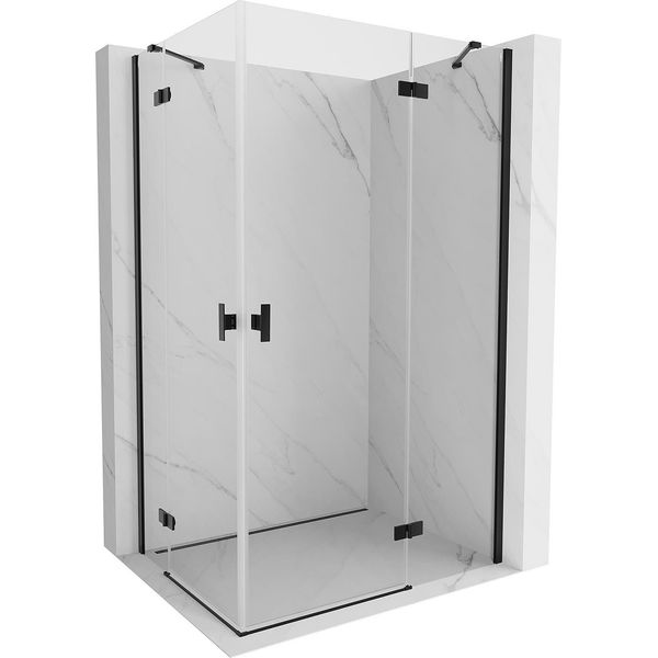 Mexen Mist-H Duo Cabina Doccia Battente Destra 95 X 115 Cm, Trasparente, Nero - 8A5-095L-115P-70-00-image