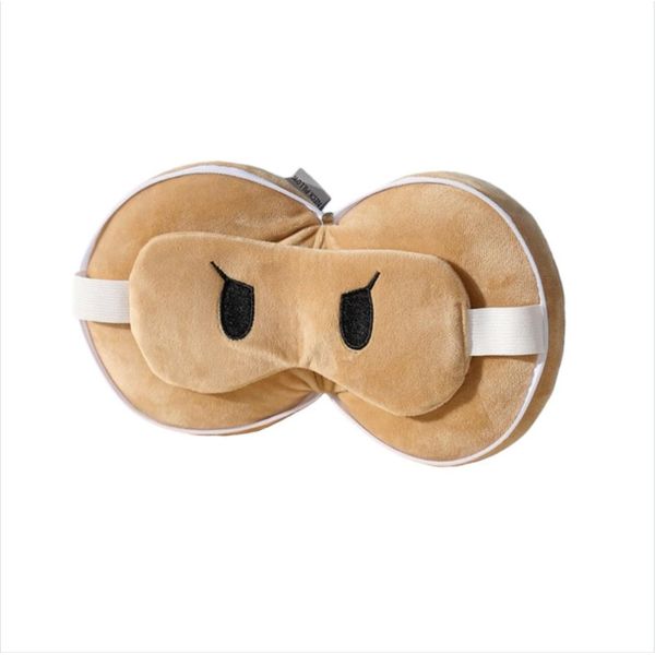 Inf Cuscino Da Viaggio 2 In 1 A Forma Di U Con Maschera Per Gli Occhi-image