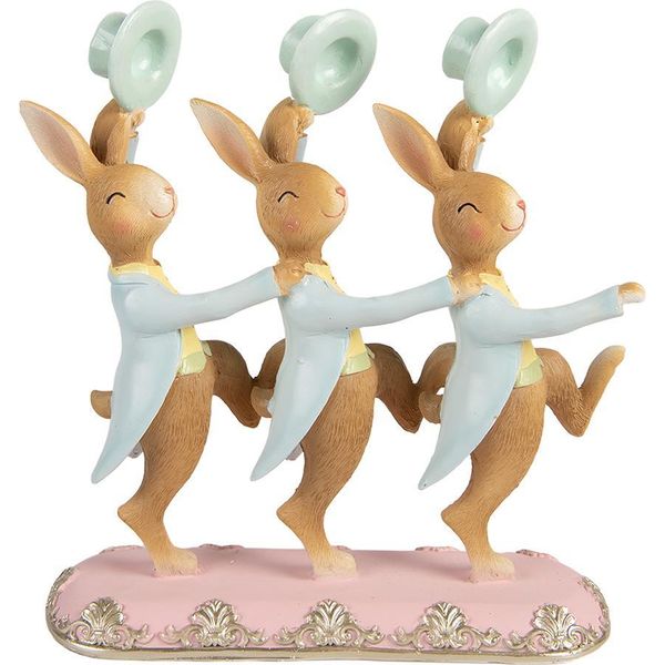 Clayre & Eef Figurina Decorativa Coniglio 23X8X25 Cm Plastica Marrone-image