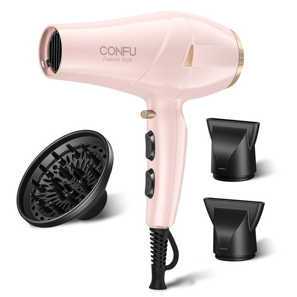 2300W Asciugacapelli Professionale Con Tecnologia Agli Ioni Asciugacapelli Da Salone Con Diffusore E Ugello Per Lo Styling, 2 Velocità E 3 Impostazioni Di Calore-image