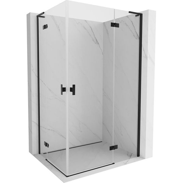 Mexen Mist-H L Duo Cabina Doccia A Battente Destra 100 X 115 Cm, Trasparente, Nero - 8A5L-100L-115P-70-00-image