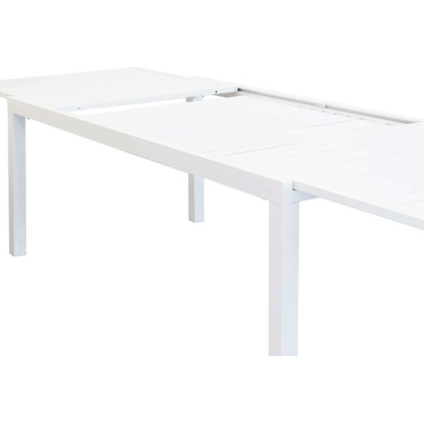 Milanihome.It - Tavolo Rettangolare Allungabile In Alluminio Bianco 200/300X100 Da Esterno Giardino, Per Ristorante Agriturismo Albergo Hoteldi Colorebianco-image
