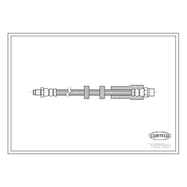 Corteco 19025851 Tubo Freno Anteriore Per Volvo V70 I (875, 876) C70 I Cabrio (873) S70 (874) C70 I Coupé (872)-image