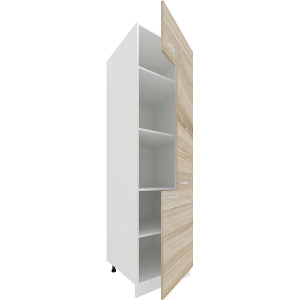 Armadio Per Mobili Da Cucina Esilo Bianco / Sonoma Rovere A. 207 X L. 60 X P. 57 Cm-image