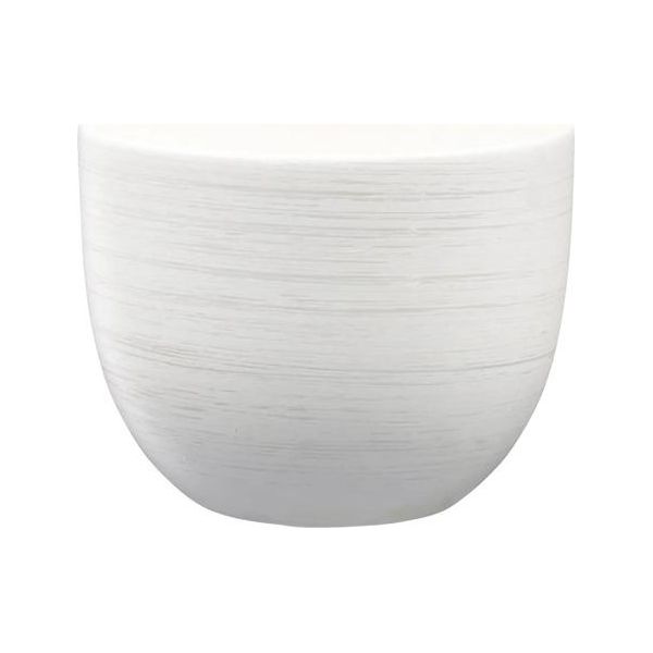Coprivaso In Ceramica Purky White Opaco Ø 16 X 13 Cm-image