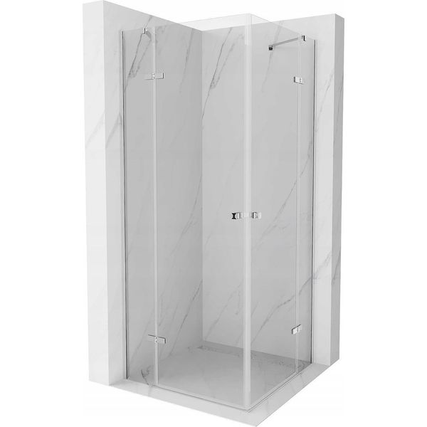 Mexen Roma Duo Cabina Doccia A Battente 120 X 120 Cm, Trasparente, Cromo - 854-120-120-02-00-image