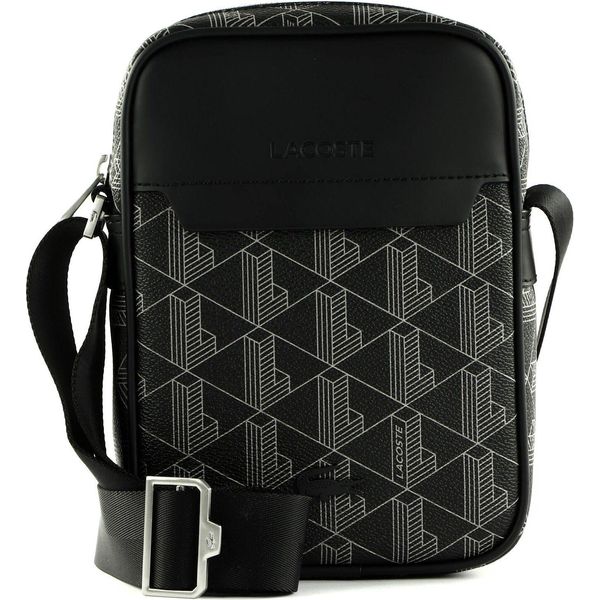 Lacoste Borsa A Tracolla The Blend Vertical Camera Bag Monogram Noir Gris Nero-image