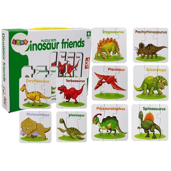 Puzzle Educativo Dinosauri Inglese 10 Connessioni-image