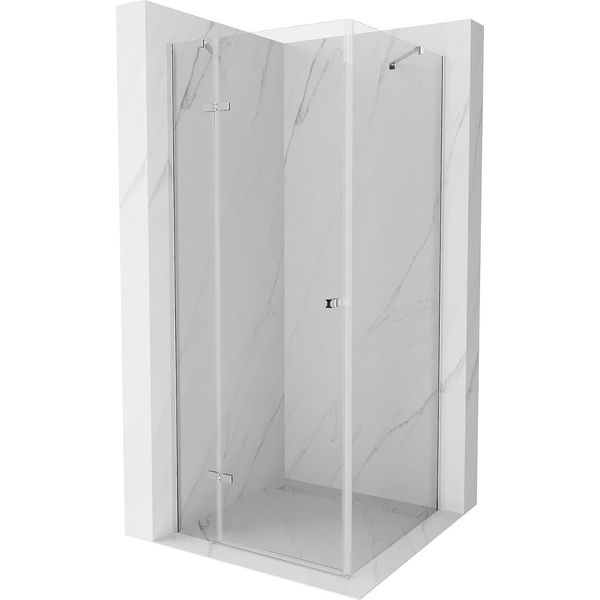 Mexen Roma Cabina Doccia A Battente 110 X 110 Cm, Trasparente, Cromato - 854-110-110-01-00-image