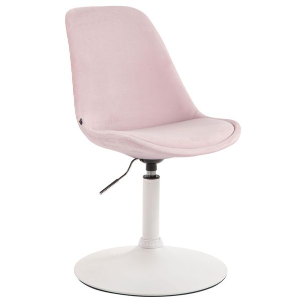 Clp Sedia Da Pranzo Maverick In Velluto Girevole E Regolabile All'infinito, Rosa Bianco-image