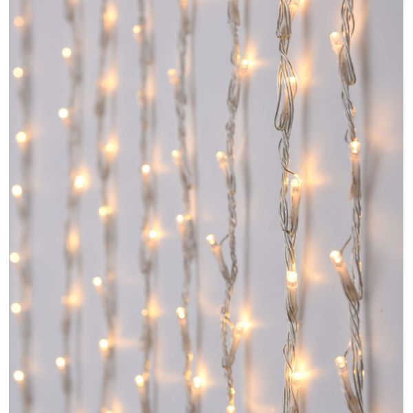 Rebecca Mobili Cascata Di Luci 220 Led Bianco Caldo Per Interni Ed Esterni L 2 Mt-image
