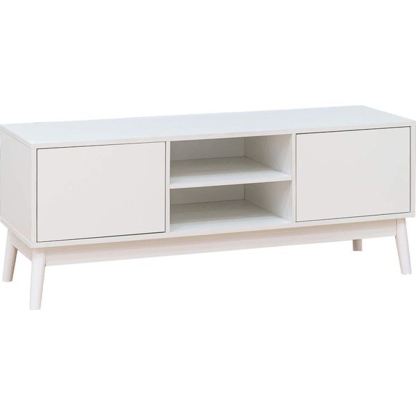 Rebecca Mobili Mobile Tv Bacopa 48X120X39,5 Truciolare Bianco Moderno-image