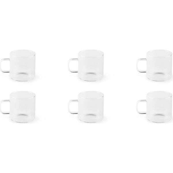Excelsa Set Di 6 Tazze Da Espresso Essential In Vetro 14 Cl Trasparente-image