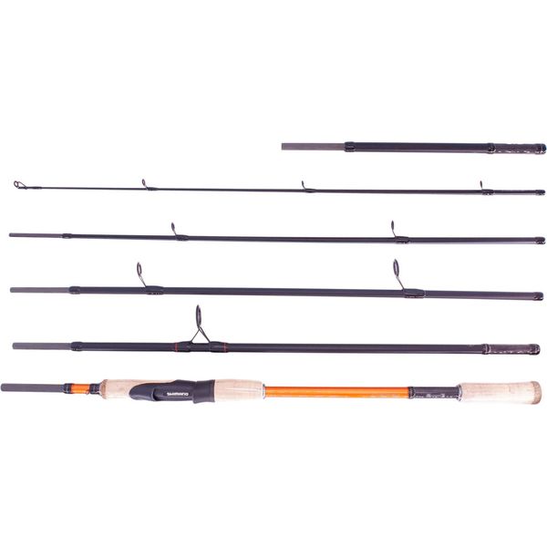 Shimano Stc Ax Travel Spinning Multi Length, 2,4M, 7,87Ft, 3-14G, 6 Pezzi, Canna Da Pesca Da Viaggio, Leggera, STCAXMU2427L-image