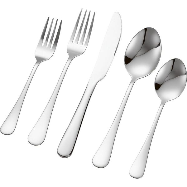 Set Di Posate Da 30 Pezzi Coltello Forchetta Cucchiaio 6 Persone-image
