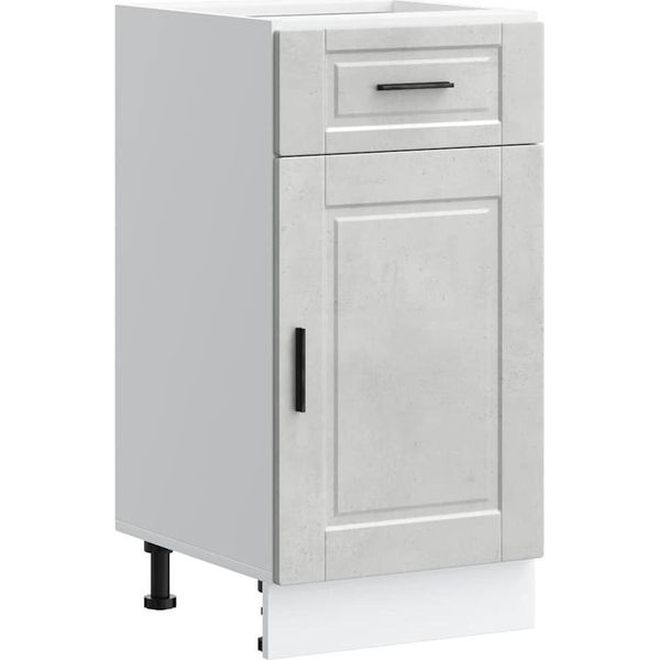 Vidaxl Base Da Cucina Porto Cemento Grigio Materiale A Base Di Legno-image