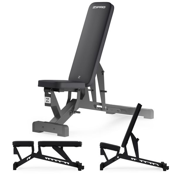 Panca Pesi Zipro Regolabile Pumpiron – Robusta Panca Da Allenamento Con Carico Massimo Di 350 Kg Profilo Panca Inclinata E Panca Piana Per Home Gym Ruote Di Trasporto Incluse-image