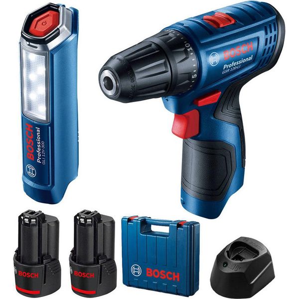 Bosch Draindriver 12V 30/14Nm 2X2,0Ah LI-ION Chiave Gsr 120-LI + Gli 12V-300-image