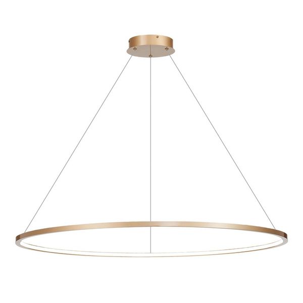 Lampada A Sospensione Ad Anello Dorata 120 Cm Saturno Led 65W Milagro-image