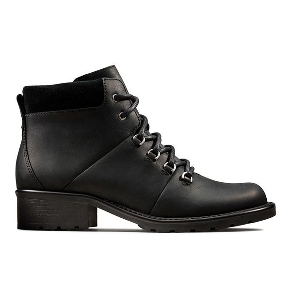 Clarks Stivali Da Donna Orinoco Demi In Pelle Nera Isolata Clarks Stivali Da Donna Orinoco Demi In Pelle Nera Isolata 37-image