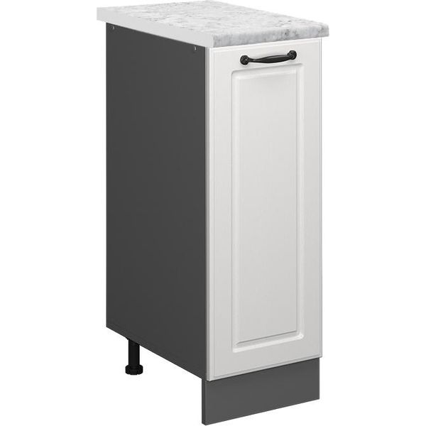 Vicco Armadio Cucina Dispensa Alto R-Line, 30 Cm Pl Marmo, Bianco Casa Di Campagna/Antracite-image