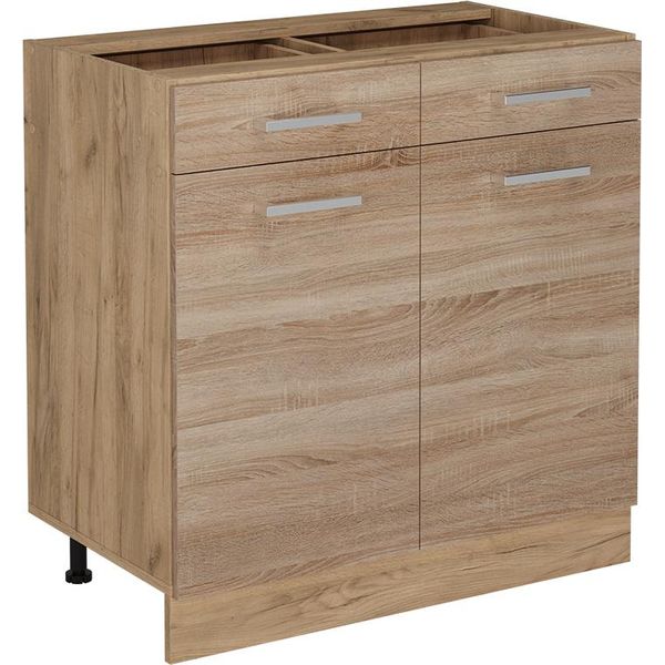 Vicco Mobiletto Base Per Cucina R-Line, 80 Cm Senza Piano Di Lavoro, Sonoma/Quercia Dorata-image