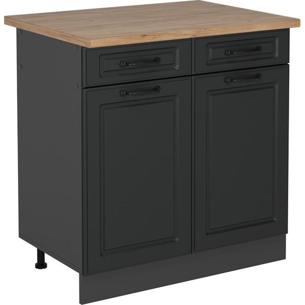 Vicco Mobiletto Base Per Cucina R-Line, 80 Cm , Pl Rovere, Antracite Casa Di Campagna/Antracite-image