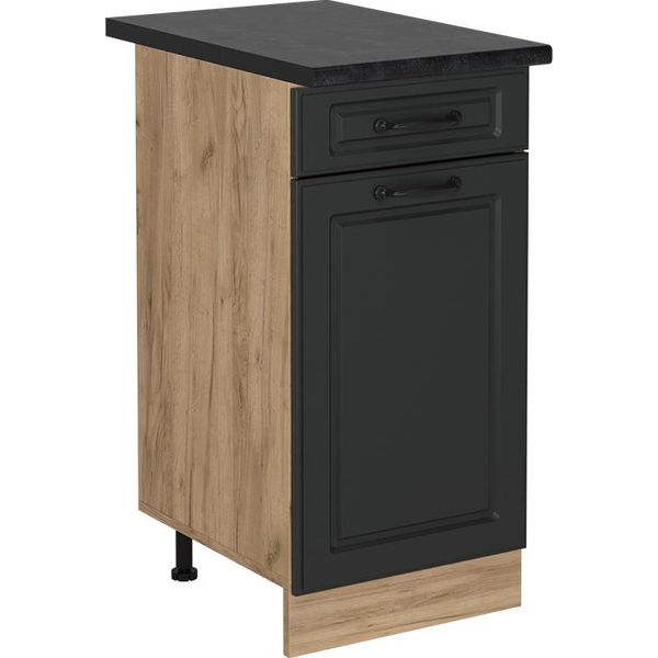 Vicco Mobiletto Base Per Cucina R-Line, 40 Cm , Pl Antracite, Antracite Casa Di Campagna/Quercia Dorata-image