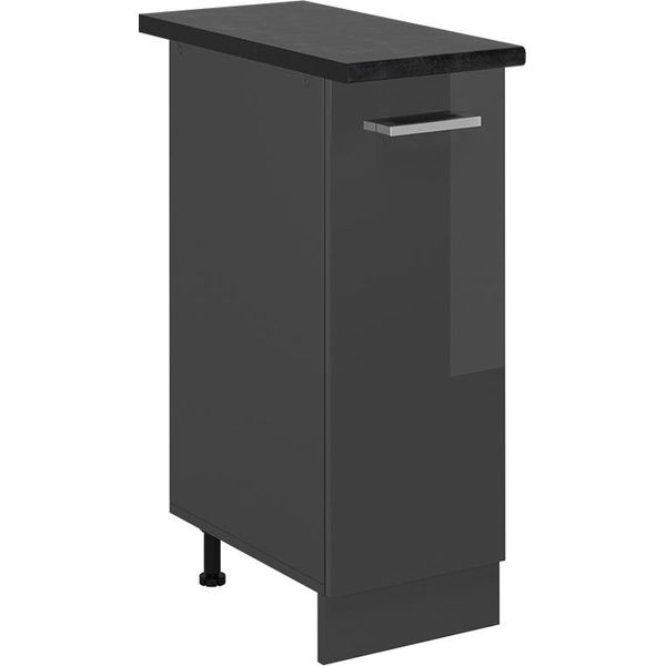 Vicco Armadio Cucina Dispensa Alto R-Line, 30 Cm , Pl Antracite, Antracite Lucido/Antracite-image