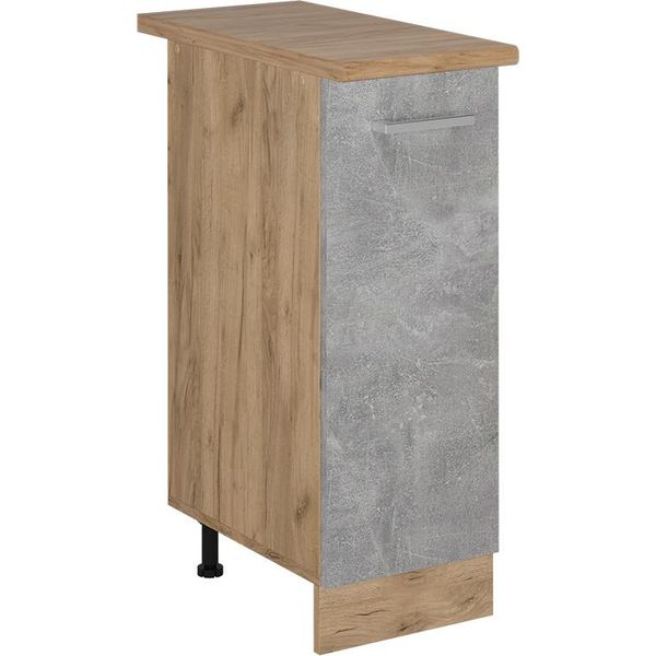 Vicco Armadio Cucina Dispensa Alto R-Line, 30 Cm , Pl Rovere, Calcestruzzo/Quercia Dorata-image