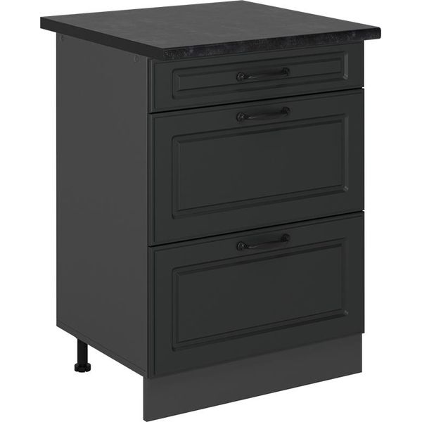 Vicco Mobiletto Base Per Cucina R-Line, 60 Cm Con Cassetti, Pl Antracite, Antracite Casa Di Campagna/Antracite-image
