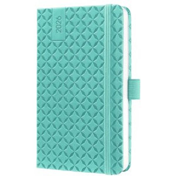 Sigel J6102 Sigel Agenda Tascabile Jolie Flair 2026, Pelle Finta, Turchese-image