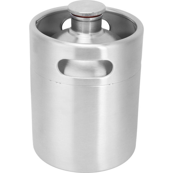 Fusto Per Birra Da 2 Litri In Acciaio Inox Con Coperchio A Spirale Per Accessori Per La Produzione Di Birra In Casa-image