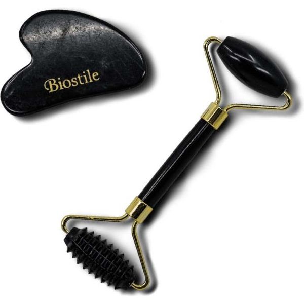 Set Da Massaggio Biostile: Pietra Gua Sha E Rullo Di Giada Per Una Pelle Radiosa-image