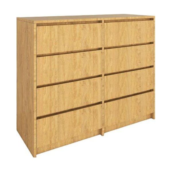 Bdw, Cassettiera, Credenza Soggiorno, 120X100Cm, Pietra-Rovere-image
