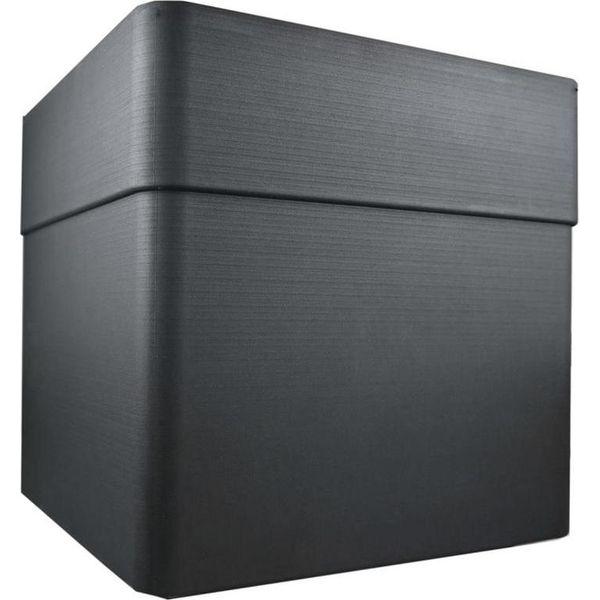Fioriera Quadrata 40 Cm - Eda - Carel - 26 L - Con Rotelle - Per Interni Ed Esterni - 39 X 39 X 39 Cm (H) - Grigio Antracite-image