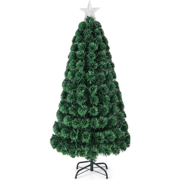 Albero Di Natale Artificiale Da 150 Cm Con 8 Modalità Di Illuminazione Albero Di Natale In Fibra Ottica-image