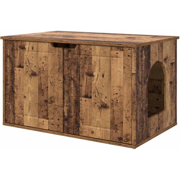 Vidaxl Casa Per Gatti In Legno Recuperato 85 X 55 X 53,5 Cm Materiale A Base Di Legno-image