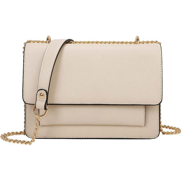 Gallantry, Borsa A Tracolla Da Donna Con Catena Dorata E Patta Frontale, Giallo-Grigio-image