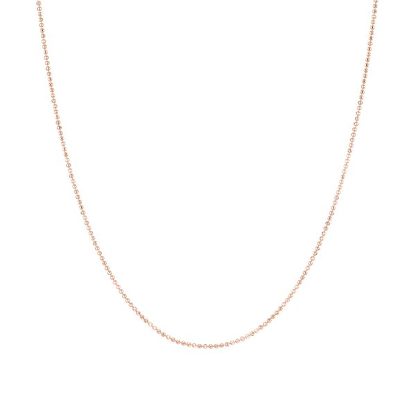 Gliederkette Liebeskind Berlin "Schmuck Geschenk Gold 375 Halskette Gold Collection Kugelkette", Rosa (RoséGoldfarben), Halsketten, Damen, Gelbgold 375, L: 41, Gliederkette-image