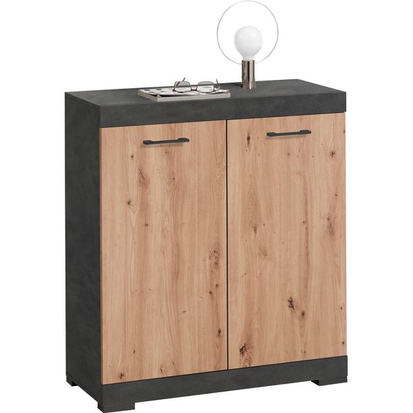 Kommode Fmd "Bristol", Braun (Matera, Artisan), B:80Cm H:89,9Cm T:34,9Cm, Holzwerkstoff, Sideboards, Kommode, In Unterschiedlichen Tiefen, Mit Verstellbaren BöDen-image
