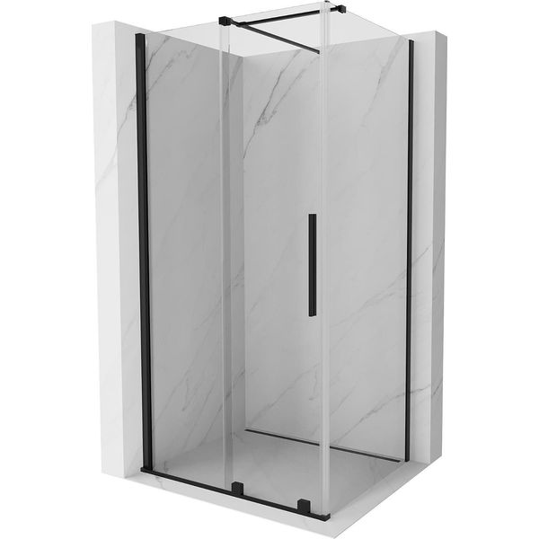 Mexen Velar Cabina Doccia Scorrevole 100 X 85 Cm, Trasparente, Nera - 871-100-085-01-70-image